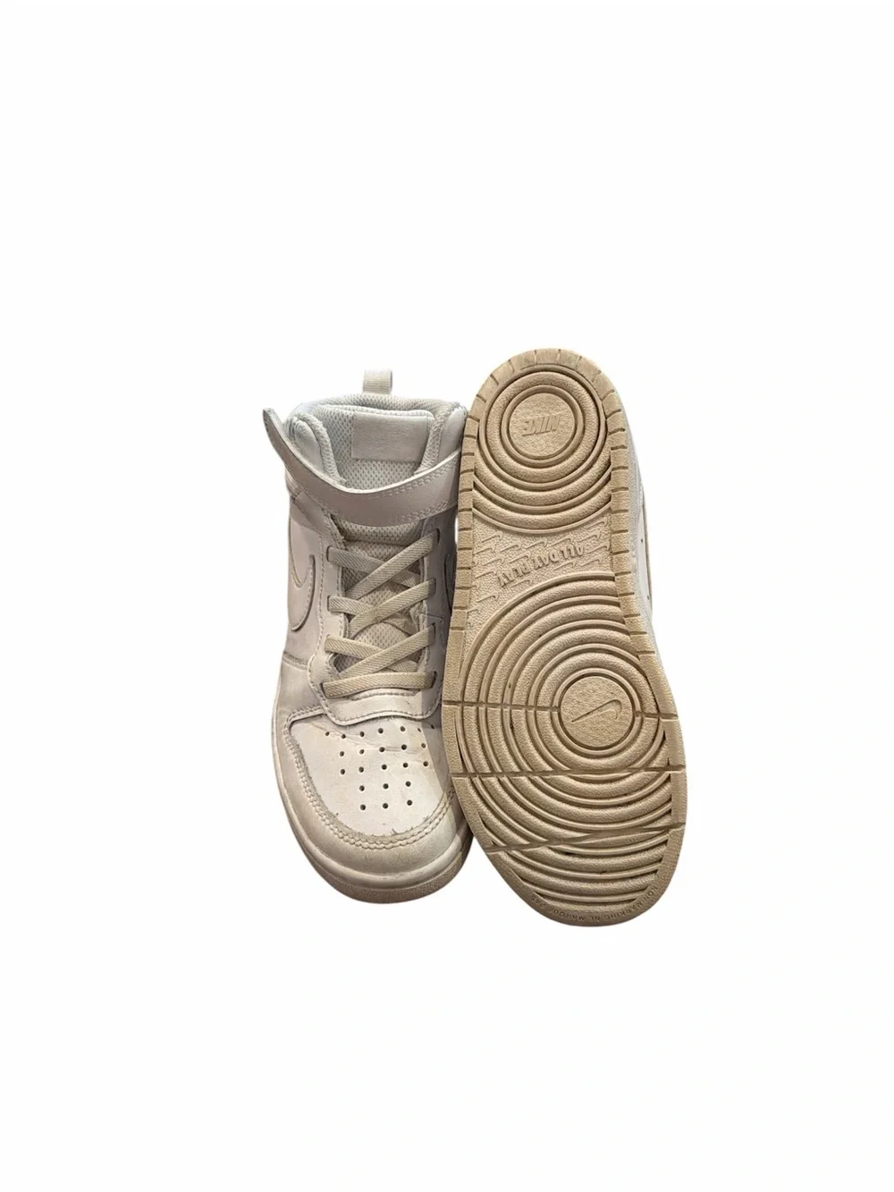 Nike Kids High-Top Sneakers in White Size 1